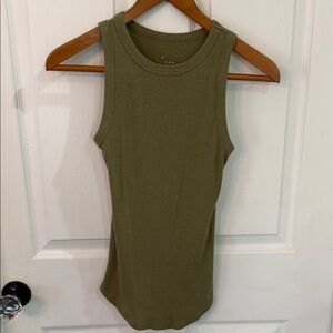 a new day Olive Green Ribbed Tank Top